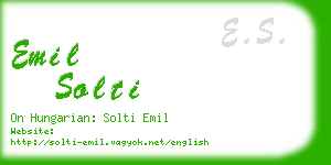 emil solti business card